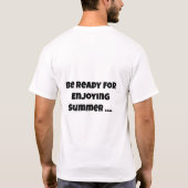 Retro Summer Vibes T-Shirt - Palm Tree Sunset Beac (Dos)