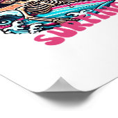 Retro Summerween Surfen Oversized Poster (Hoek)