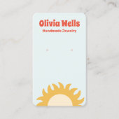 Retro Sun Earring Visitekaartje (Voorkant)