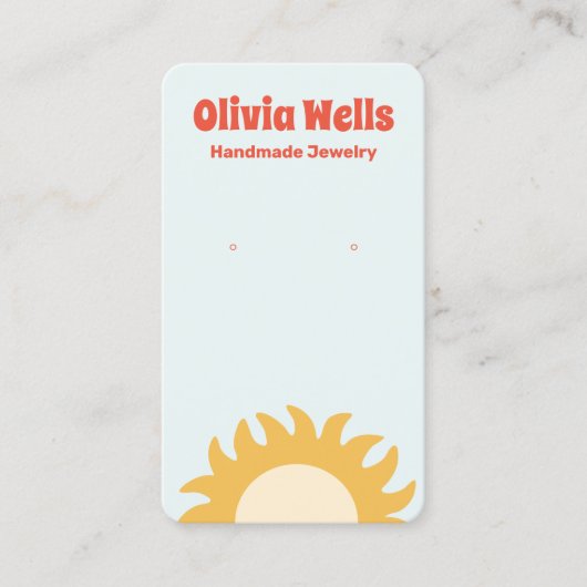 Retro Sun Earring Visitekaartje (Voorkant)