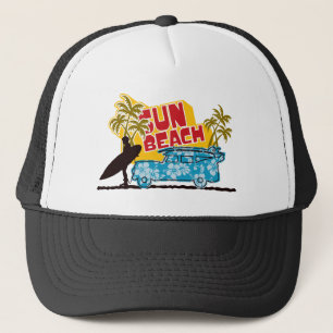 Retro Sun en Surf Trucker Pet
