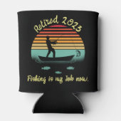 Retro Sun Funny Gevist pensioen Blikjeskoeler (Achterkant)