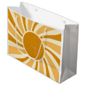 Retro Sun Gift Bag Groot Cadeauzakje (Voorkant Gekanteld)