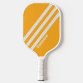 Retro Sun kuste drie strepen met naam Pickleball Paddle (Achterkant)