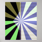 Retro Sun Mid Century Abstracte kunst Poster (Voorkant)