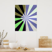 Retro Sun Mid Century Abstracte kunst Poster (Keuken)