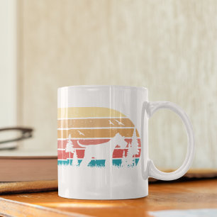 Retro Sun Miniatuur Schnauzer Voeg uw bericht toe Koffiemok