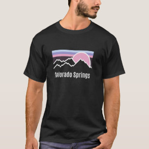 Retro Sun Mountains Colorado Springs Souvenir voor T-shirt