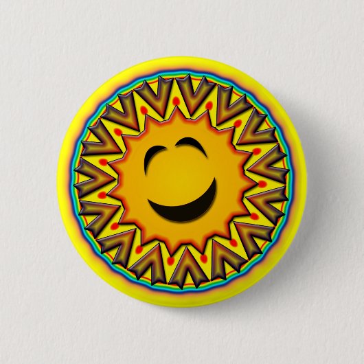 RETRO SUN RONDE BUTTON 5,7 CM (Voorkant)