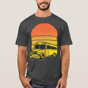 Retro Sun School Bus Studenten Gift T-shirt