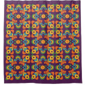 Retro Sunburst Flare Douchegordijn (Voorkant)