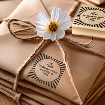 Retro Sunburst Illustratie Retouradres