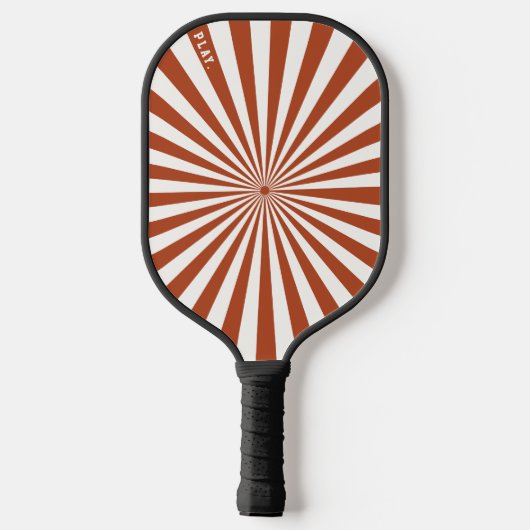 Retro Sunburst Pattern Pickleball Paddle (Achterkant)