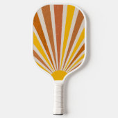 Retro Sunburst Pickleball Paddle (Achterkant)