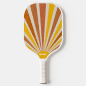 Retro Sunburst Pickleball Paddle (Voorkant)
