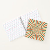 Retro Sunburst Spiral  Design Notitieboek (Binnen)