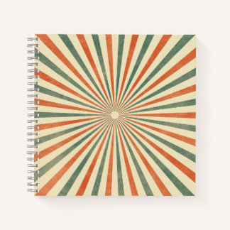 Retro Sunburst Spiral  Design Notitieboek