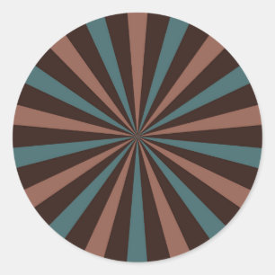 Retro Sunburst Sticker - Klassiek en tijdloos