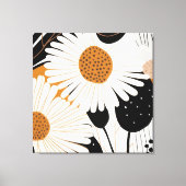 Retro Sunflower Canvas Afdruk (Voorkant)