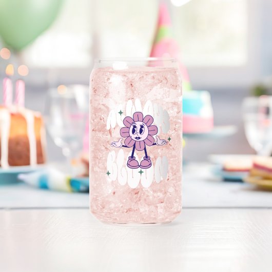 Retro Sunflower Cartoon Quote Pink (Insitu (Anniversaire))