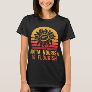 Retro Sunflower zurig tot Vlaamse tuin T-shirt
