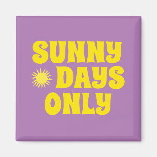 Retro Sunny Days citeert alleen Happy Summer Paars Magneet
