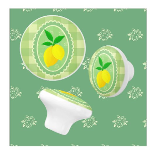 Retro Sunny Lemon Yellow Spring Green Keramische Knop