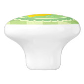 Retro Sunny Lemon Yellow Spring Green Keramische Knop (Zijkant)