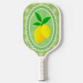Retro Sunny Lemon Yellow Spring Green Pickleball Paddle (Voorkant)