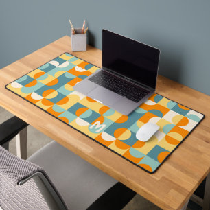 Retro Sunny Orange Turquoise Blue Pop Art Motif
