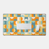 Retro Sunny Orange Turquoise Blue Pop Art Motif (Clavier et souris)