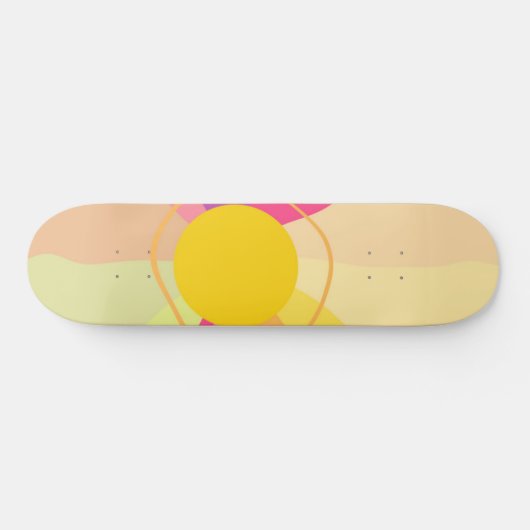Retro Sunrise Glam #1 #wall #art Skateboard (Horizontaal)