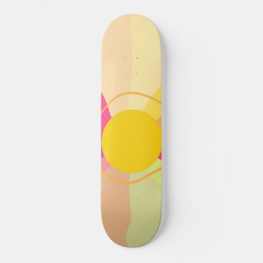 Retro Sunrise Glam #1 #wall #art Skateboard (Voorkant)