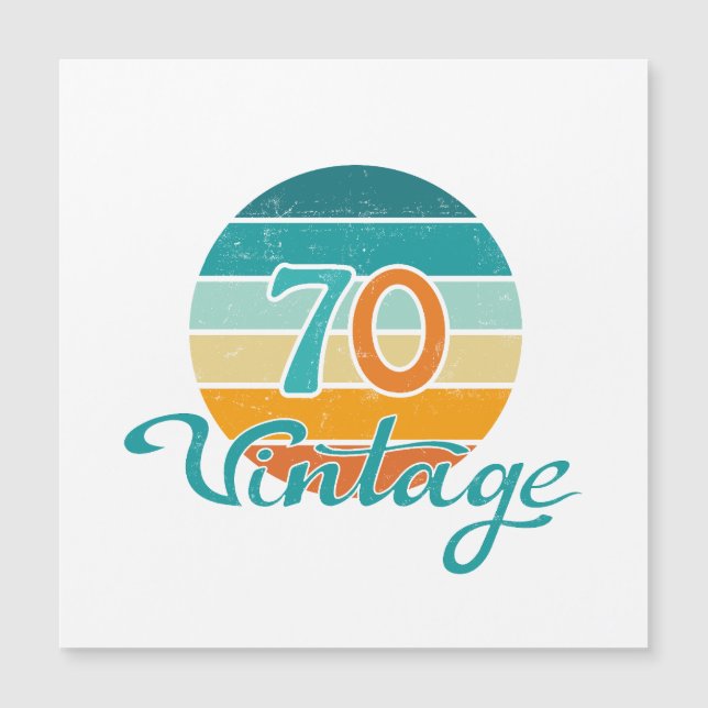 Retro Sunset 70  gestrest (Voorkant)
