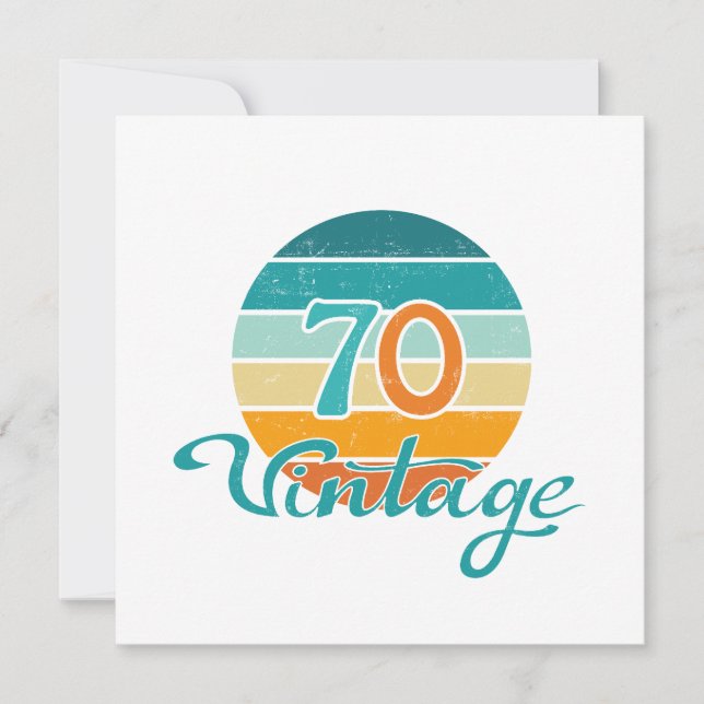 Retro Sunset 70  gestrest (Voorkant)