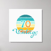 Retro Sunset 70  gestrest Canvas Afdruk (Voorkant)