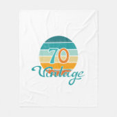 Retro Sunset 70  gestrest Fleece Deken (Voorkant)