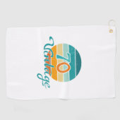 Retro Sunset 70 gestrest Golfhanddoek (Horizontaal)