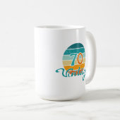 Retro Sunset 70 gestrest Koffiemok (Voorkant rechts)