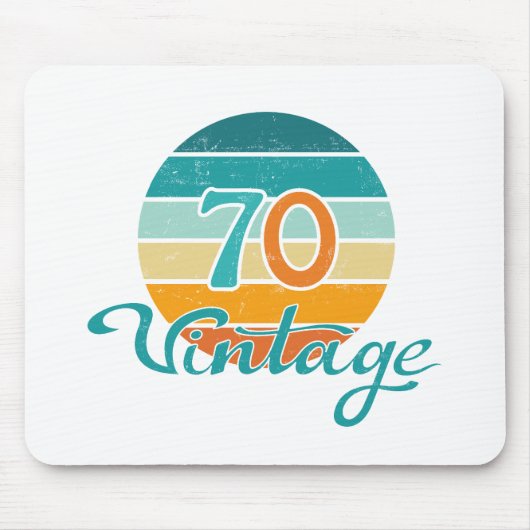 Retro Sunset 70  gestrest Muismat (Voorkant)