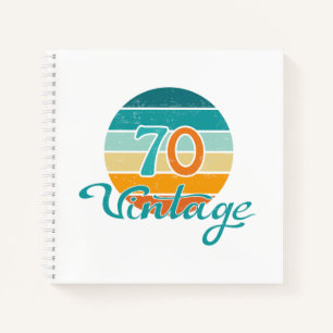 Retro Sunset 70 gestrest Notitieboek