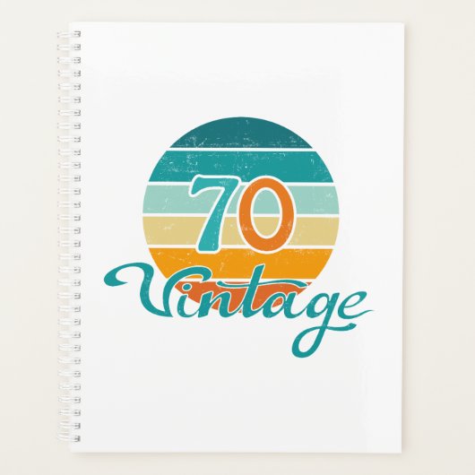 Retro Sunset 70 gestrest Planner (Voorkant)