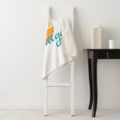 Retro Sunset 70  gestrest Sherpa Deken (In situ)