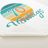 Retro Sunset 70  gestrest Sherpa Deken (3/4)