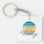 Retro Sunset 70  gestrest Sleutelhanger (Voorkant)