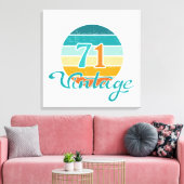 Retro Sunset 71 gestrest Canvas Afdruk (Insitu (Woonkamer))