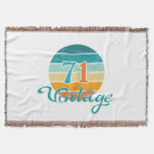 Retro Sunset 71  gestrest Deken (Voorkant)