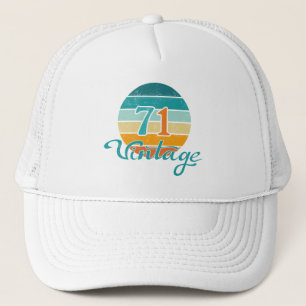 Retro Sunset 71 gestrest Trucker Pet
