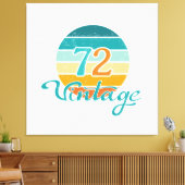 Retro Sunset 72  gestrest Canvas Afdruk (Insitu (Woonkamer))