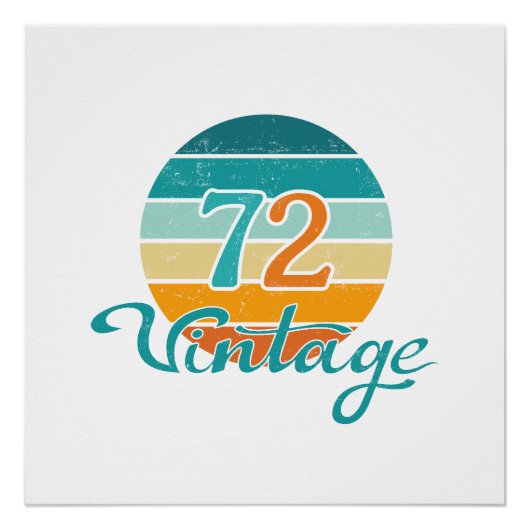 Retro Sunset 72 gestrest Perfect Poster (Voorkant)